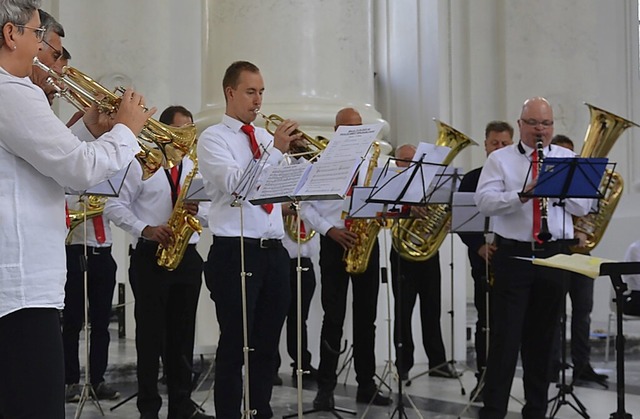Die Werkskapelle gestaltete eine Messe im Dom musikalisch. | Foto: Christiane Sahli Die Werkskapelle gestaltete eine Messe im Dom musikalisch. | Foto: Christiane Sahli