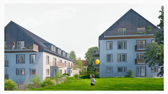 Die Visualisierung zeigt, wie die beid...familienhäuser einmal aussehen werden. | Foto: Südwest Invest Die Visualisierung zeigt, wie die beid...familienhäuser einmal aussehen werden. | Foto: Südwest Invest