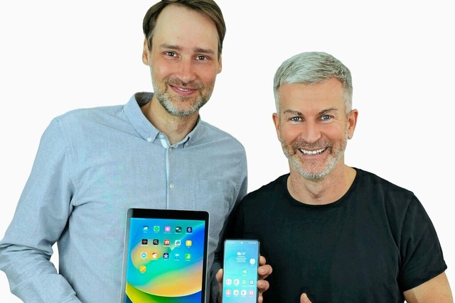 Kristoffer Braun (links) und Andreas D... am Tablet als auch am Smartphone fit. | Foto: Levato UG Kristoffer Braun (links) und Andreas D... am Tablet als auch am Smartphone fit. | Foto: Levato UG