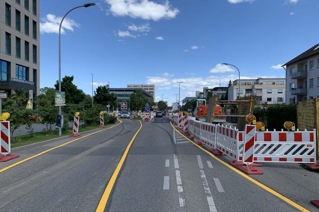 Der Merzhauser Kreisverkehr wird kommende Woche teilweise gesperrt