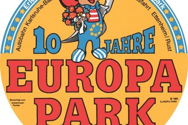 Die Autosticker des Europa-Parks im Wandel der Zeit