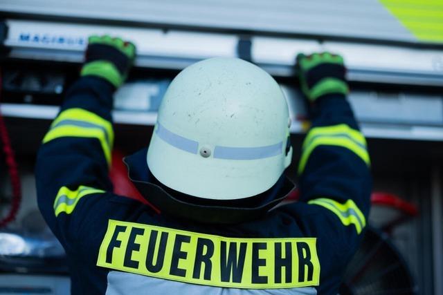 Gterzug in Offenburg in Flammen - Autos brennen aus