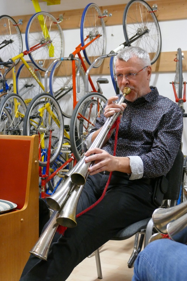 Paul Frank ist Abteilungsleiter der Schalmeiengruppe. | Foto: Lukas Müller Paul Frank ist Abteilungsleiter der Schalmeiengruppe. | Foto: Lukas Müller