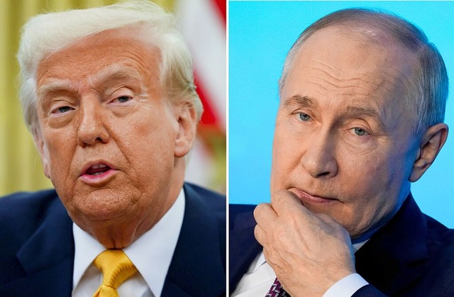 Trump und Putin: Verhilft es zu einer ...iden Präsidenten miteinander sprechen? | Foto: Pavel Bednyakov/AP (dpa) Trump und Putin: Verhilft es zu einer ...iden Präsidenten miteinander sprechen? | Foto: Pavel Bednyakov/AP (dpa)