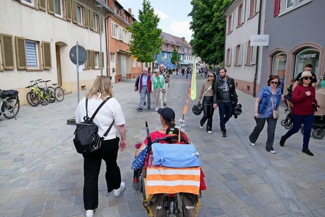 Die Rheinstrae als Fugngerzone  | Foto: Dirk Sattelberger