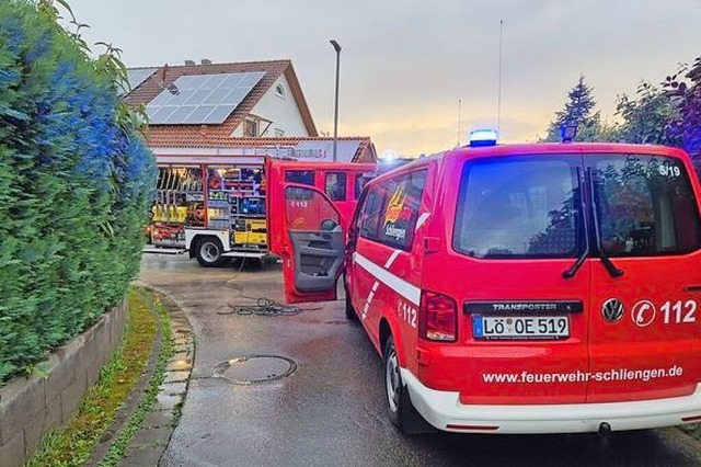 Die Schliengener Feuerwehr bei einem E...en. Mehrere Keller waren vollgelaufen. | Foto: Feuerwehr Schliengen Die Schliengener Feuerwehr bei einem E...en. Mehrere Keller waren vollgelaufen. | Foto: Feuerwehr Schliengen