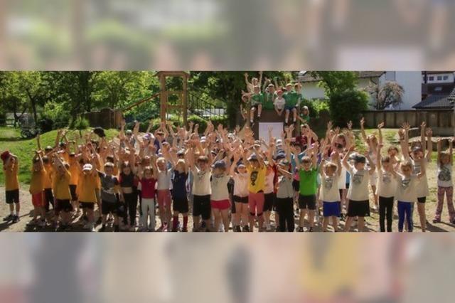 Rimsinger Schulkinder sporteln zum khlenden Eis