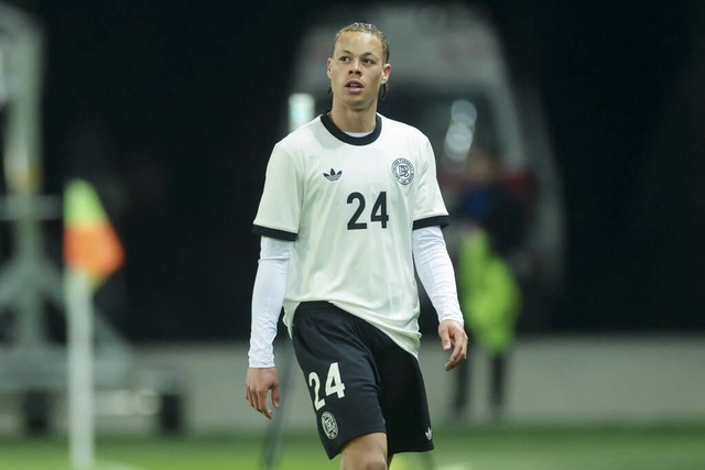Derry Scherhant im Trikot der U21-Nati... einigen SC-Spielern zusammengespielt. | Foto: IMAGO/Marco Steinbrenner/DeFodi Images Derry Scherhant im Trikot der U21-Nati... einigen SC-Spielern zusammengespielt. | Foto: IMAGO/Marco Steinbrenner/DeFodi Images