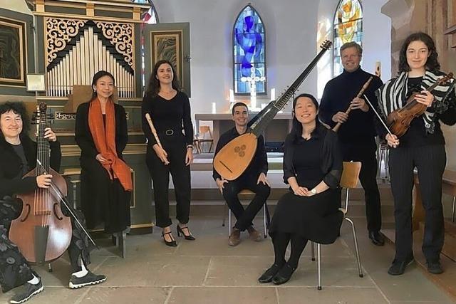 Das Crescendo Barock Ensemble spielt auf historischen instrumenten Kantaten von Telemann