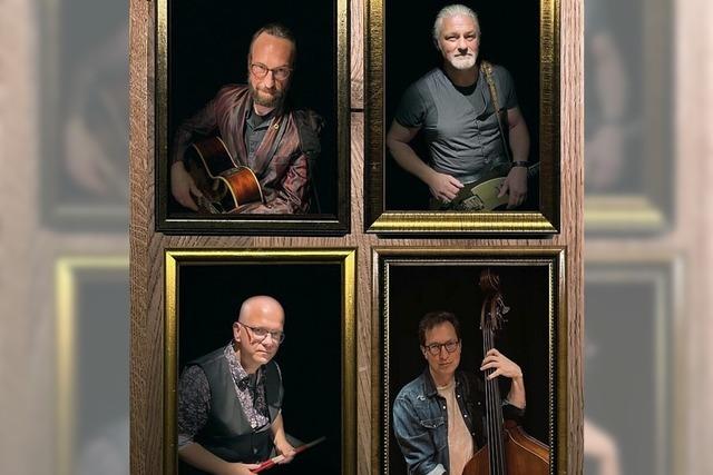 Zum Ladenkonzert mit der Freiburger Country-Kapelle Hint Of Oak ldt der Fligth 13 Recordstore ein