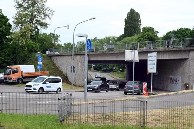 In Freiburg wird im Juni die Brckenabfahrt von der Berliner Allee nach Weingarten gesperrt