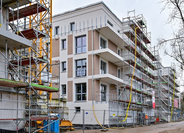 Hohe Kosten und Zinsen machen Neubauprojekte unrentabel (Archivbild)  | Foto: Patrick Pleul/dpa