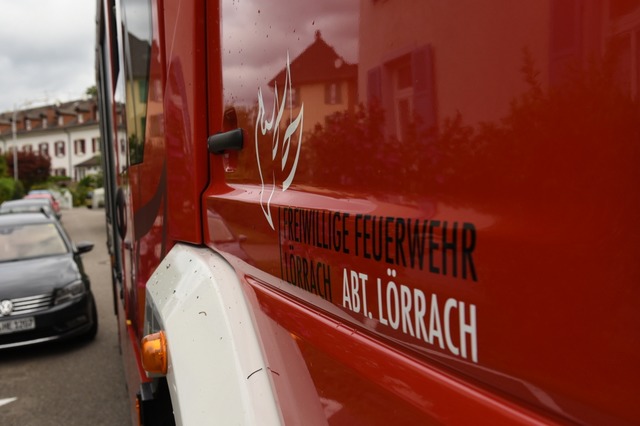 Die Lörracher Feuerwehr war im Einsatz. | Foto: Jonas Hirt Die Lörracher Feuerwehr war im Einsatz. | Foto: Jonas Hirt