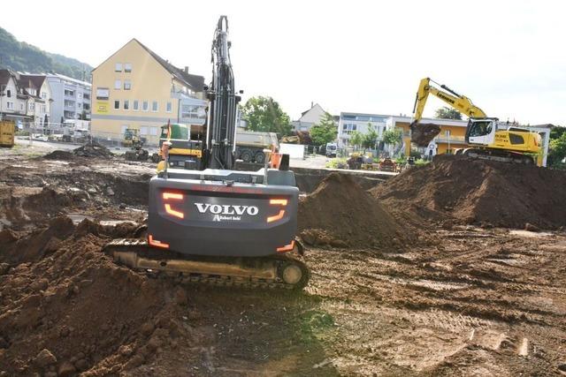 Die Arbeiten fr die Neue Mitte in Grenzen gehen in die Tiefe