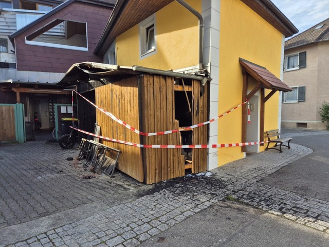 Der Schopf am Tag nach dem Brand | Foto: Sebastian Ehret Der Schopf am Tag nach dem Brand | Foto: Sebastian Ehret