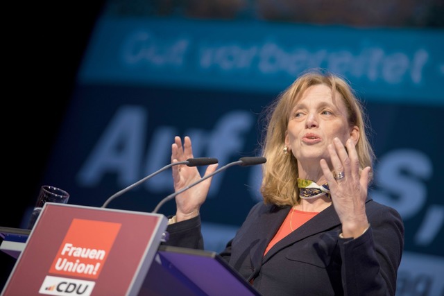 Bundesfamilienministerin Karin Prien b...chen F&uuml;hrungspersonen in der CDU.  | Foto: Stefan Puchner/dpa