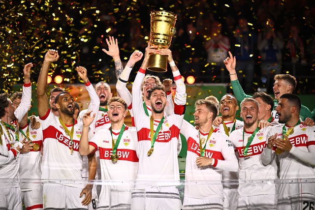 Der VfB Stuttgart hat den DFB-Pokal gewonnen.  | Foto: Tom Weller/dpa