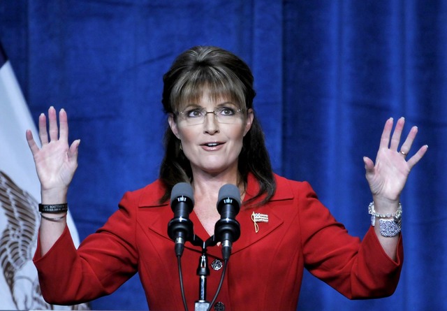 Die Republikanerin Palin fiel von Anfa...m Look und ihrer Art auf. (Archivbild)  | Foto: picture alliance / dpa
