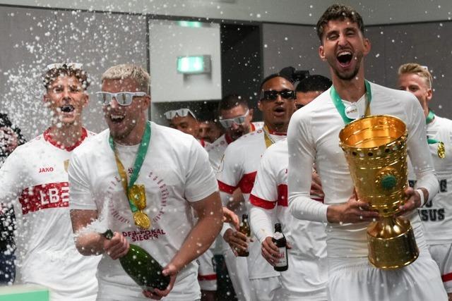 Lange Party-Nacht: So feiert der VfB Stuttgart den DFB-Pokalsieg