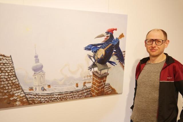 Eduard Kasper prsentiert eine skurrile Ausstellung in Wehrs Galerie Altes Schloss