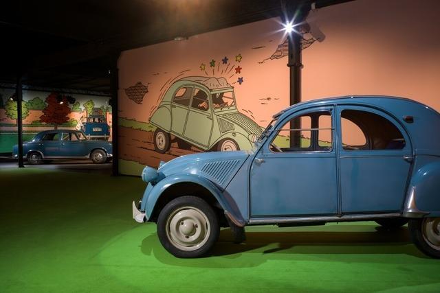 Das Automobilmuseum in Mulhouse zeigt Autos aus der Comicreihe "Tim und Struppi"