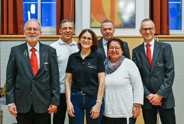 Hauptversammlung der Stadtkapelle mit ...0) und Michael Moser (Vorstand Musik).  | Foto: Endrik Baublies
