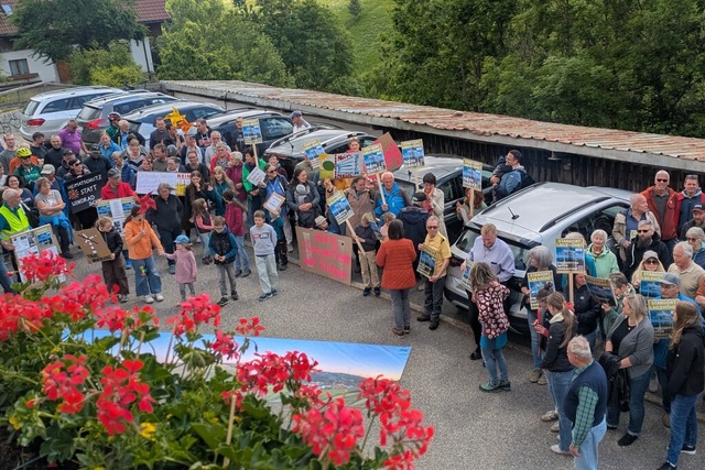 Nach Schtzung der Veranstalter hatten...gen auf der Lailehhe zu protestieren.  | Foto: Eva Wollweber