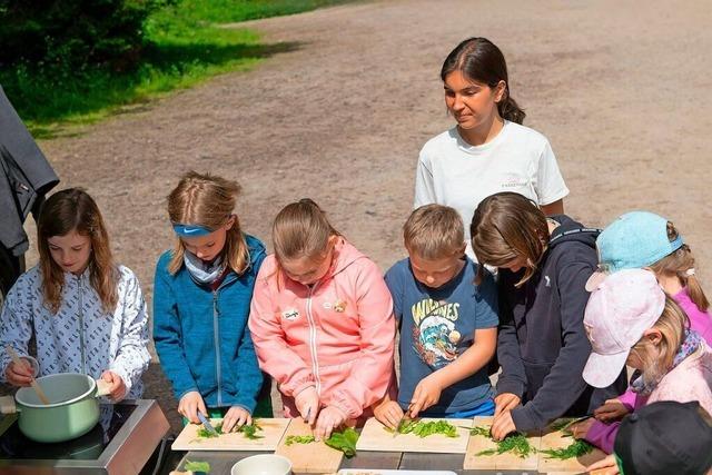 Kinder entdecken die Natur an der Wutach