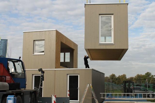Die Übungscontainer für Freiburger Bands kommen – in Holzbauweise