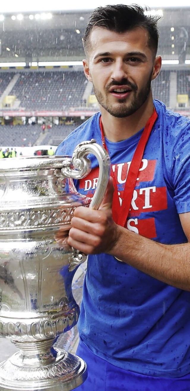 Will mit Basel wie 2019 die silberne Cup-Trophäe holen: Albian Ajeti | Foto: MANUEL GEISSER,via www.imago-images.de Will mit Basel wie 2019 die silberne Cup-Trophäe holen: Albian Ajeti | Foto: MANUEL GEISSER,via www.imago-images.de