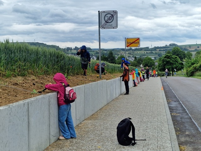 Zwischen Stützmauer und Acker soll es ...n Trasse des 2024 angelegten Radweges. | Foto: Andrea-Maria Habeck Zwischen Stützmauer und Acker soll es ...n Trasse des 2024 angelegten Radweges. | Foto: Andrea-Maria Habeck