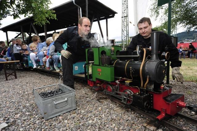 Am Sonntag sind in Freiburg wieder Fahrten mit der Minidampfbahn möglich