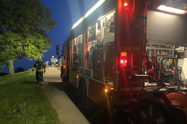 Zu einem Verkehrsausfall in Feuerbach ...bach als auch die Abteilung Stadt aus.  | Foto: Feuerwehr Kandern