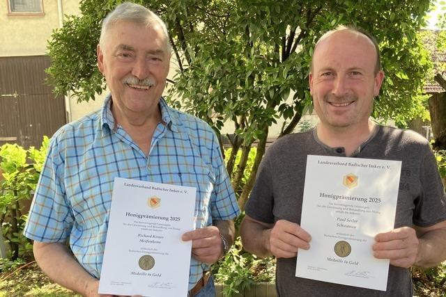 Badens bester Honig: Diese beiden Hobby-Imker aus Ottenheim und Kürzell können Bienen
