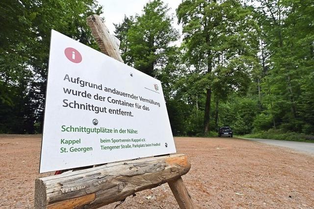 Hausmüll im Grünschnittcontainer in Wehr – Landratsamt erwägt einen Abbau