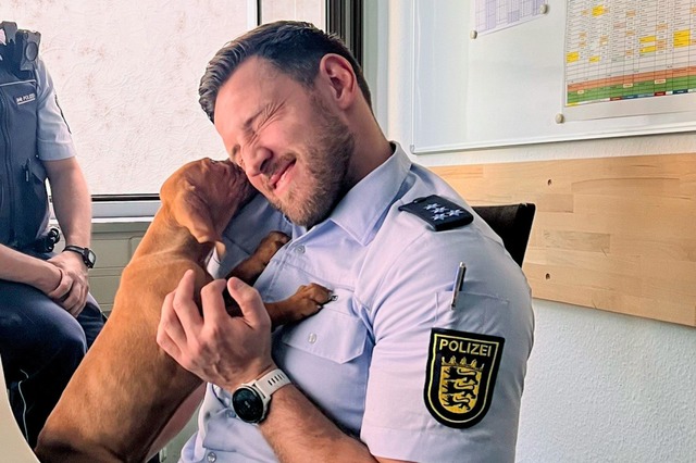 Cäsar im Einsatz | Foto: Polizei Freiburg Cäsar im Einsatz | Foto: Polizei Freiburg