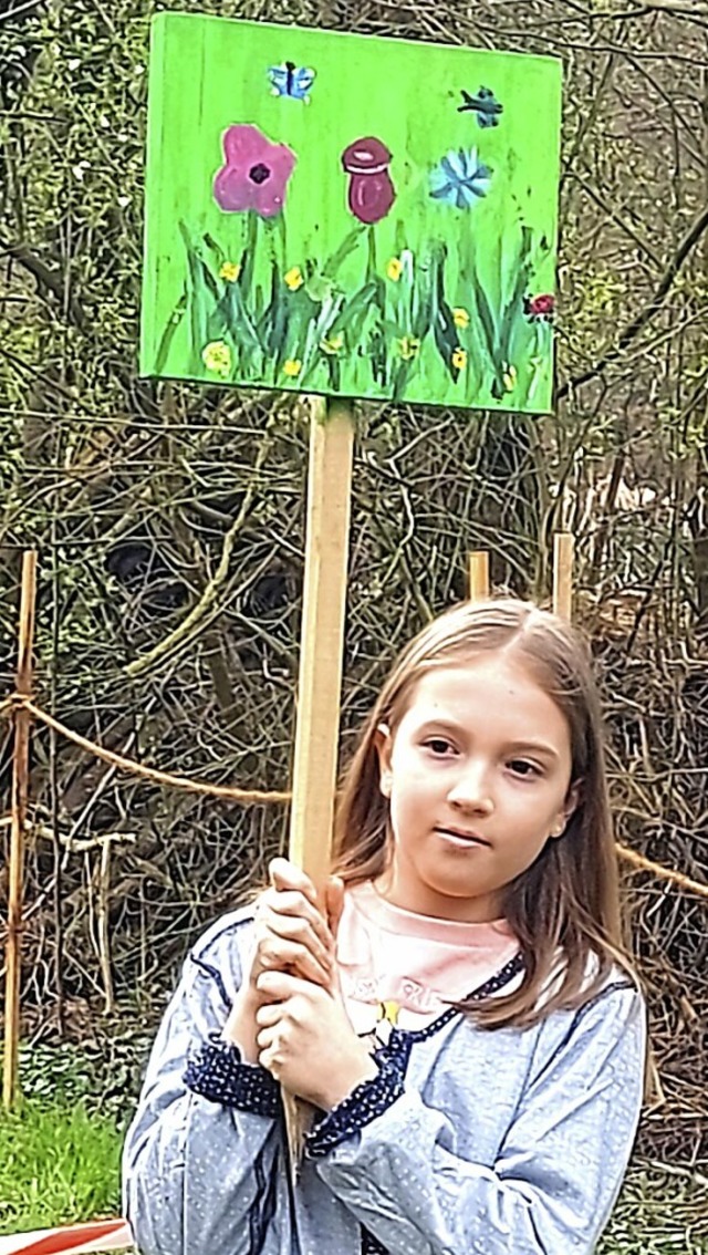 Schild für die Blumenwiese | Foto: privat Schild für die Blumenwiese | Foto: privat