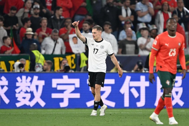 Florian Wirtz hatte die deutsche Mannschaft in Führung gebracht. | Foto: Federico Gambarini (dpa) Florian Wirtz hatte die deutsche Mannschaft in Führung gebracht. | Foto: Federico Gambarini (dpa)
