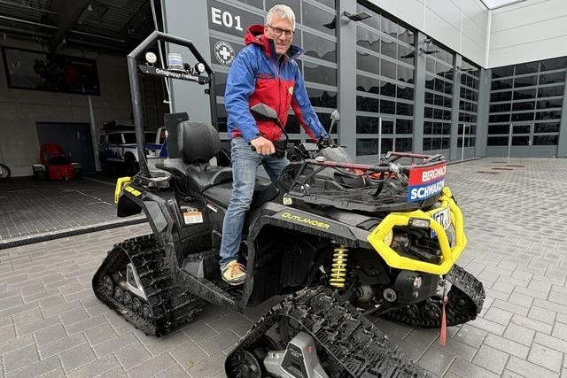 Gunnar Fehm rettet im Schwarzwald Verunglckte mit dem Bergwacht-Quad
