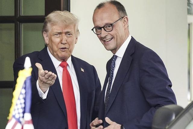 Freundliche Worte bei Merz’ Antrittsbesuch im Weien Haus