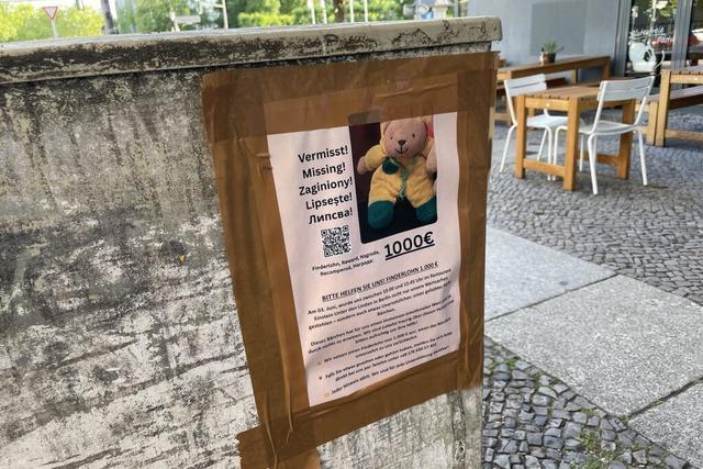 1.000 Euro für gestohlenen Teddy "Mini" ausgesetzt