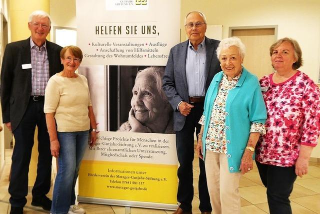 Seit 20 Jahren sorgt der Förderverein der Metzger-Gutjahr-Stiftung Emmendingen für Lebensqualität