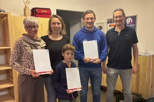 Anja Wolf, Vorstand Marina Hin, Felix...Friedrich und Vorstand Christoph Thoma | Foto: BZ Anja Wolf, Vorstand Marina Hin, Felix...Friedrich und Vorstand Christoph Thoma | Foto: BZ