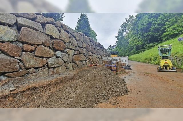 Jemand hat die Absicht, eine Mauer zu bauen