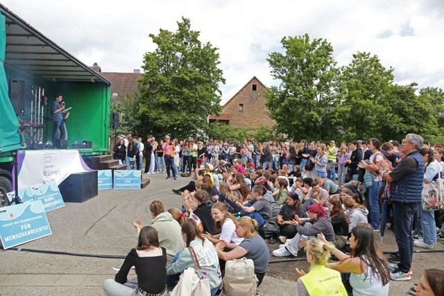 Im Rahmen der "Woche der Demokrat... lobte das Engagement der Beteiligten. | Foto: Sandra Decoux Im Rahmen der "Woche der Demokrat... lobte das Engagement der Beteiligten. | Foto: Sandra Decoux