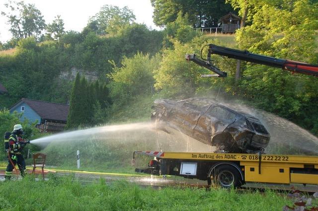 E-Auto-Brand war für die Feuerwehr Rheinfelden eine Premiere