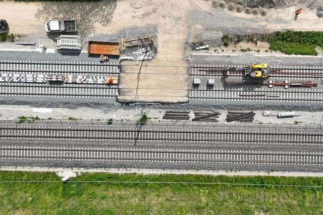 Die letzten Lücken für das dritte und vierte Gleis werden geschlossen. | Foto: BauIn Consult GmbH Die letzten Lücken für das dritte und vierte Gleis werden geschlossen. | Foto: BauIn Consult GmbH