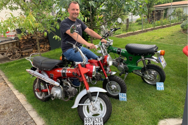Ein Btzinger lebt seine groe Liebe zu kleinen Honda-Mopeds