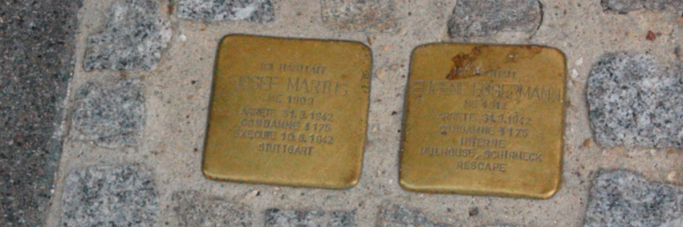 Eine Liebe ohne Chance: Stolpersteine erinnern in Straburg an ein schwules Paar