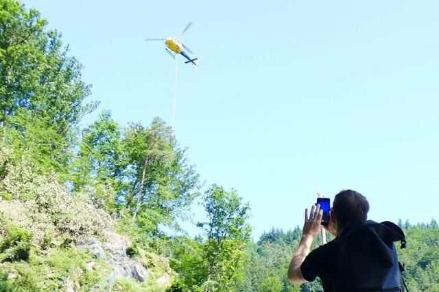 Spektakulrer Helikoptereinsatz ber Gutach